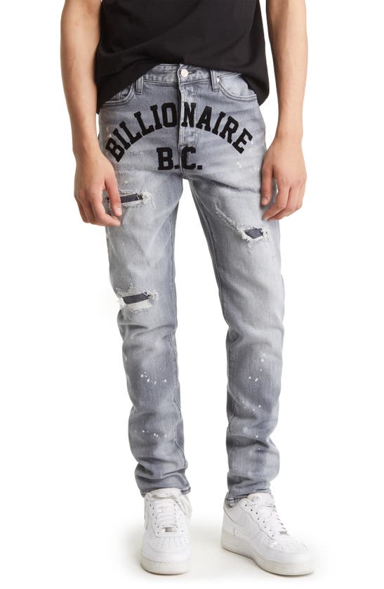 seriously Jurassic Park Inlay Billionaire Boys Club Trek Slim Fit Paint Splatter Jeans In Galatic |  ModeSens