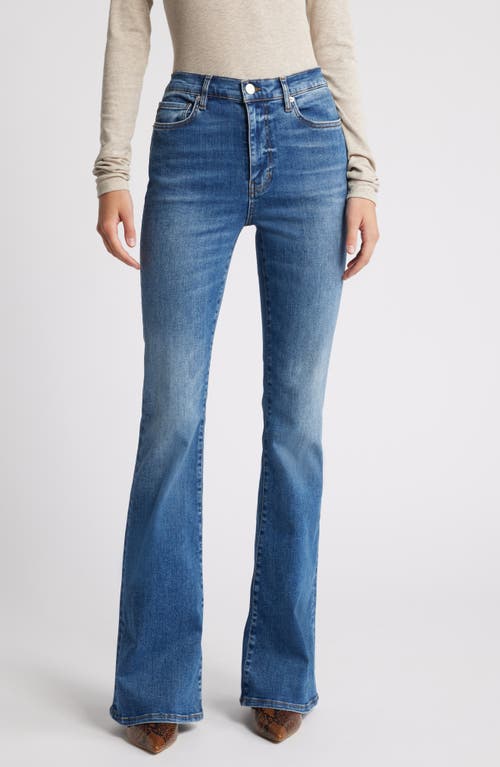 Shop Frame Le High Flare Jeans In Mermaid