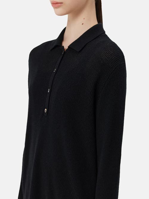 Gobi Mongolian Cashmere Cashmere Polo In Black