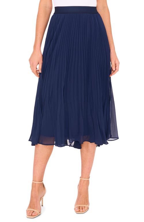 halogen(r) Release Pleated Skirt Classic Navy Blue at Nordstrom,