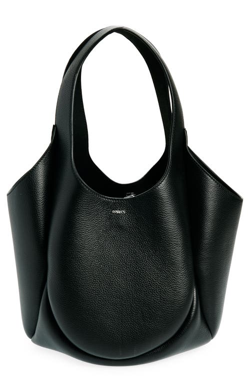 Swipe Leather Bucket Bag in Black
