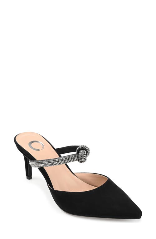 Journee Collection Women's Lunna Rhinestone Knot Dress Pumps In Black
