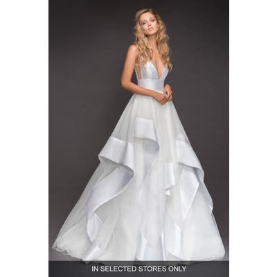 Hayley Paige Andi Sweetheart Mikado & Tulle Ballgown, Size IN STORE ONLY - Ivory