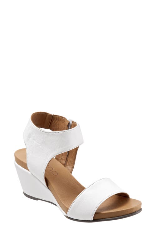 Bueno Ida Wedge Sandal White Leather at Nordstrom,