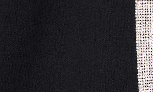 Vince Camuto Plus Size Rhinestone-trim Cardigan Sweater, Created For Macy's In Rich Black