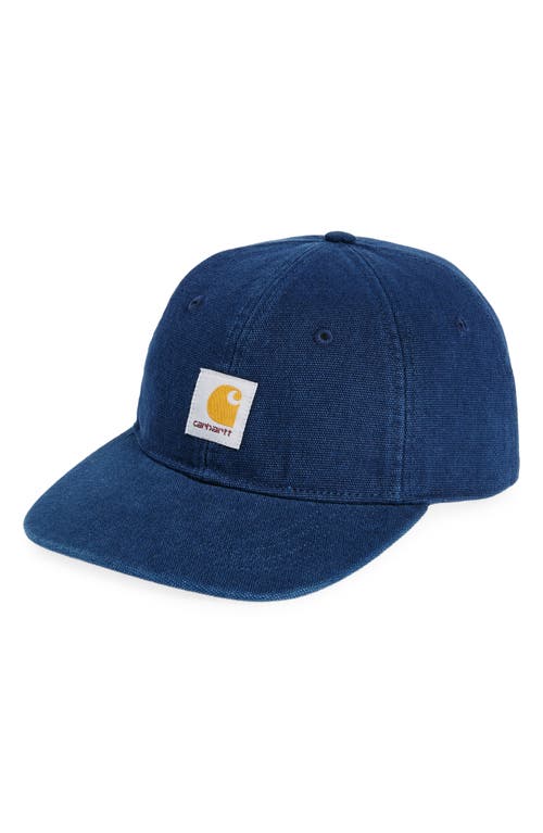 Carhartt Work In Progress Icon Adjustable Baseball Cap In Air Force Blue