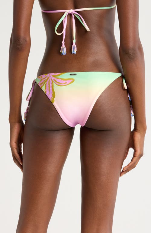 Shop Maaji Candy Palms Sunning Reversible Bikini Bottoms In Green