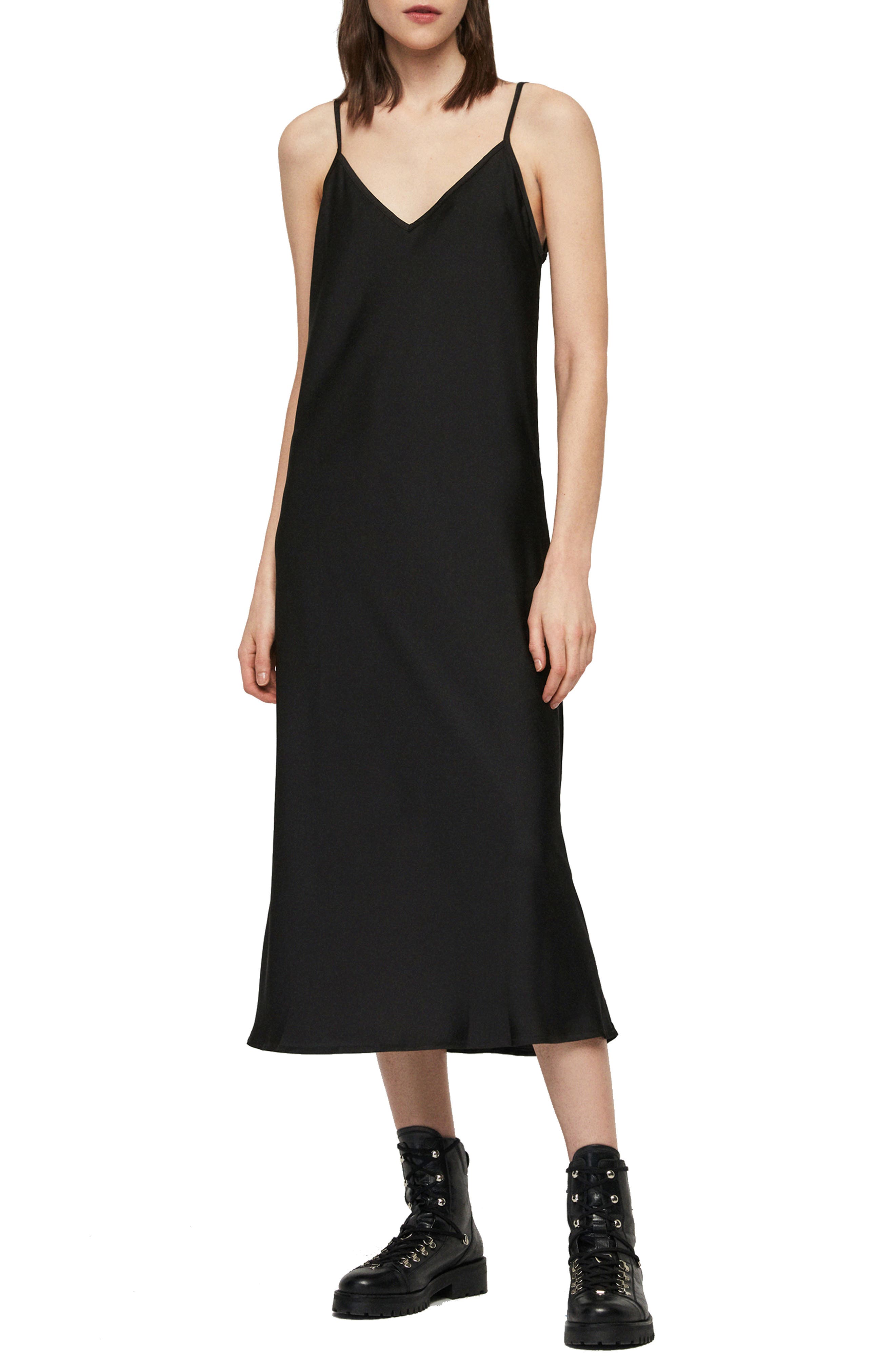 allsaints benno tee slip dress