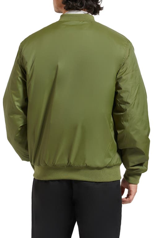 Brixton Dillinger Flight Bomber Jacket In Cypress Green