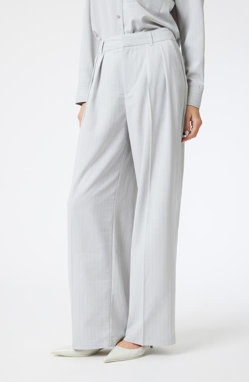 Shop Mavi Jeans Pleated Pinstripe Wide Leg Pants In Pin Stripe