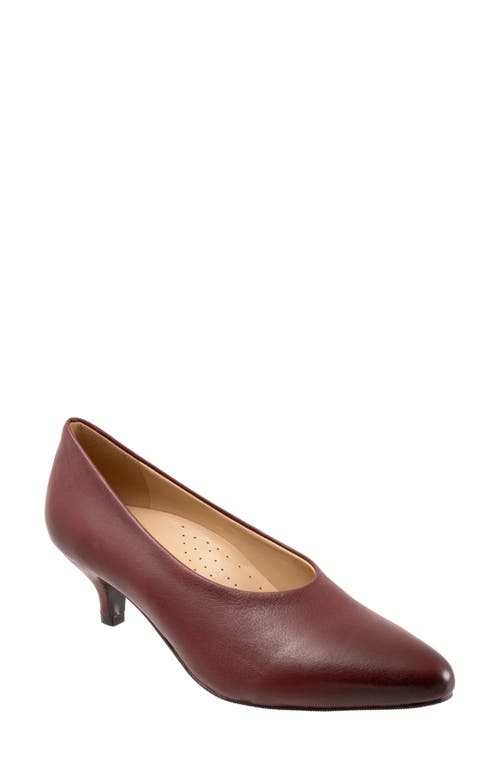 Trotters Kimber Kitten Heel Pump Dark Red at Nordstrom,