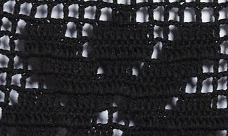 Shop Bode Mansfield Logo Cotton & Linen Crochet Camisole In Black