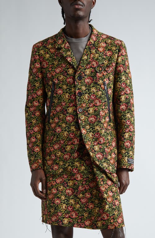 Undercover Rose Tapestry Sport Coat Black Base at Nordstrom,