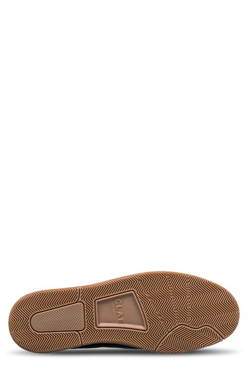 Clae Haywood Leather Sneaker In Black Dark Gum