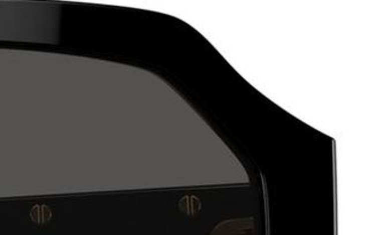 Dolce & Gabbana 56mm Square Aviator Polarized Sunglasses In Black