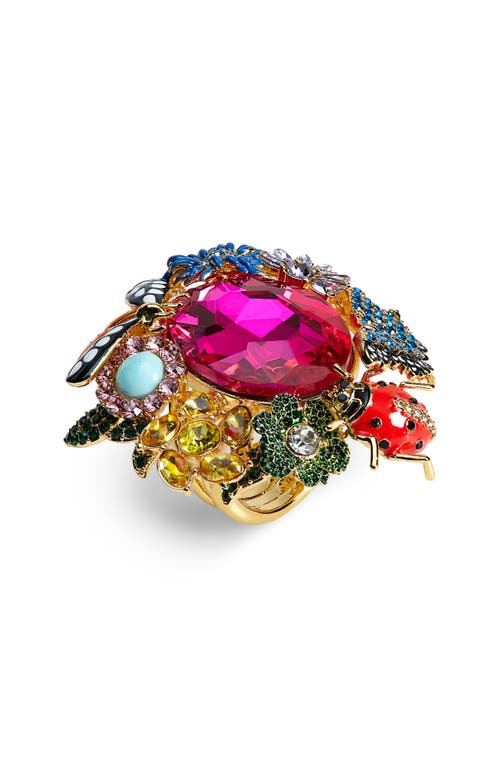 Floral Couture Ring in Gold Multi