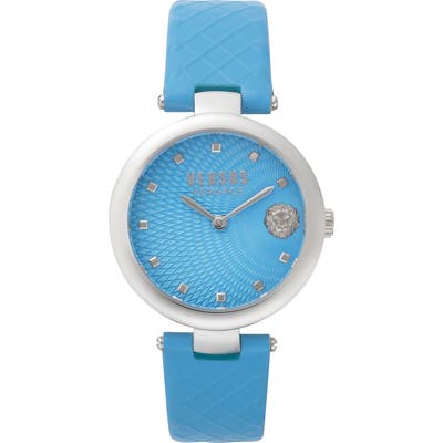 Versus Versace Buffle Bay Leather Strap Watch,