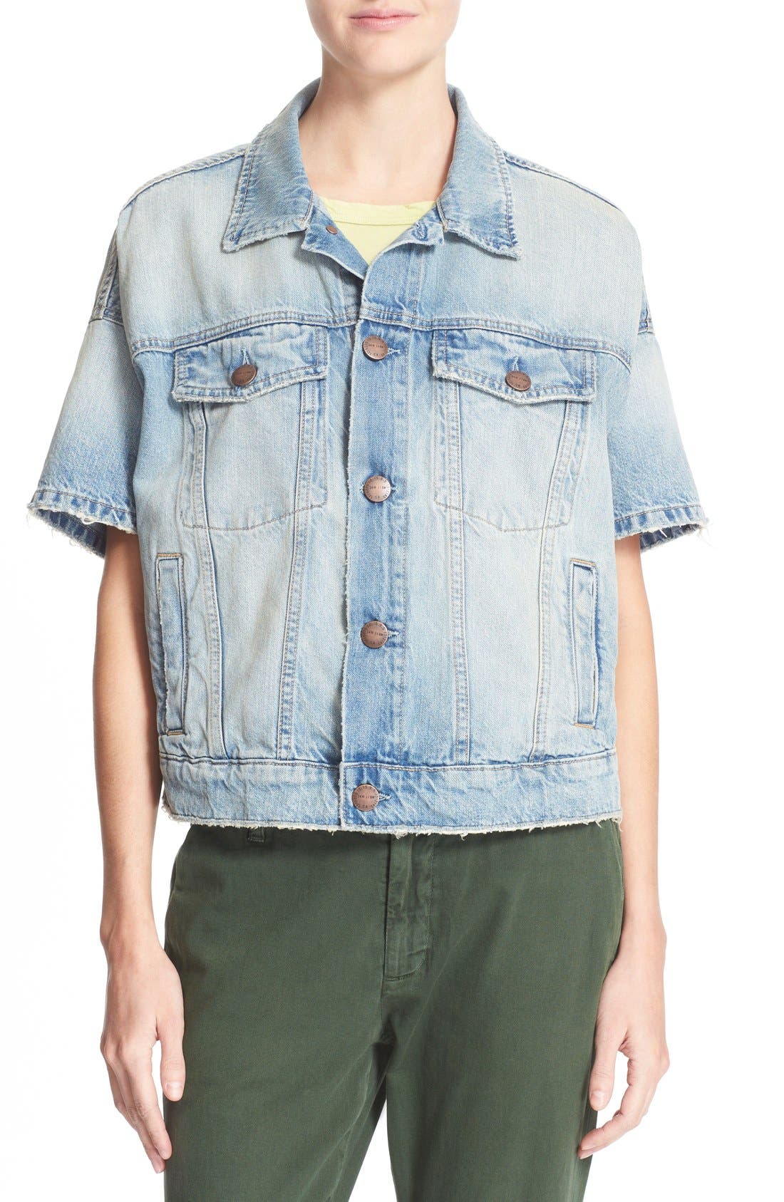 Current/Elliott 'The Rolled Sleeve Trucker' Denim Jacket Nordstrom