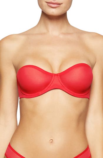 SKIMS Ultra Fine Mesh Strapless Bra Underwire Convertible 32 C Rose Clay  Size undefined - $28 - From sheri