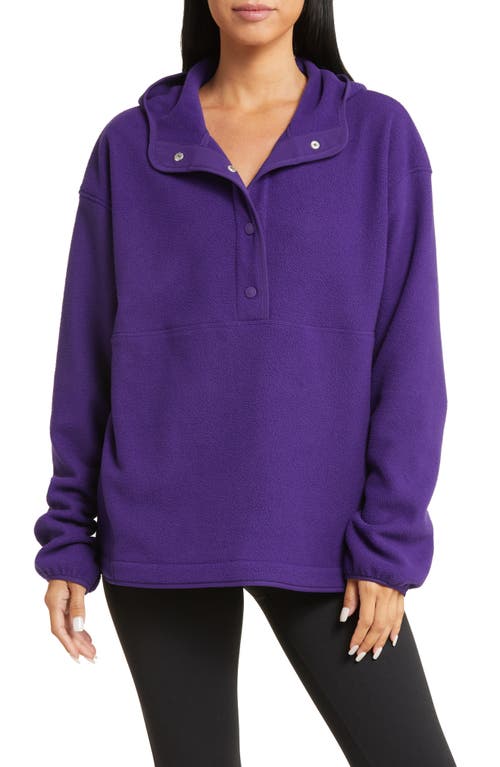 Outdoor Voices RecFleece Snap-Up Pullover Hoodie in Galaxy 