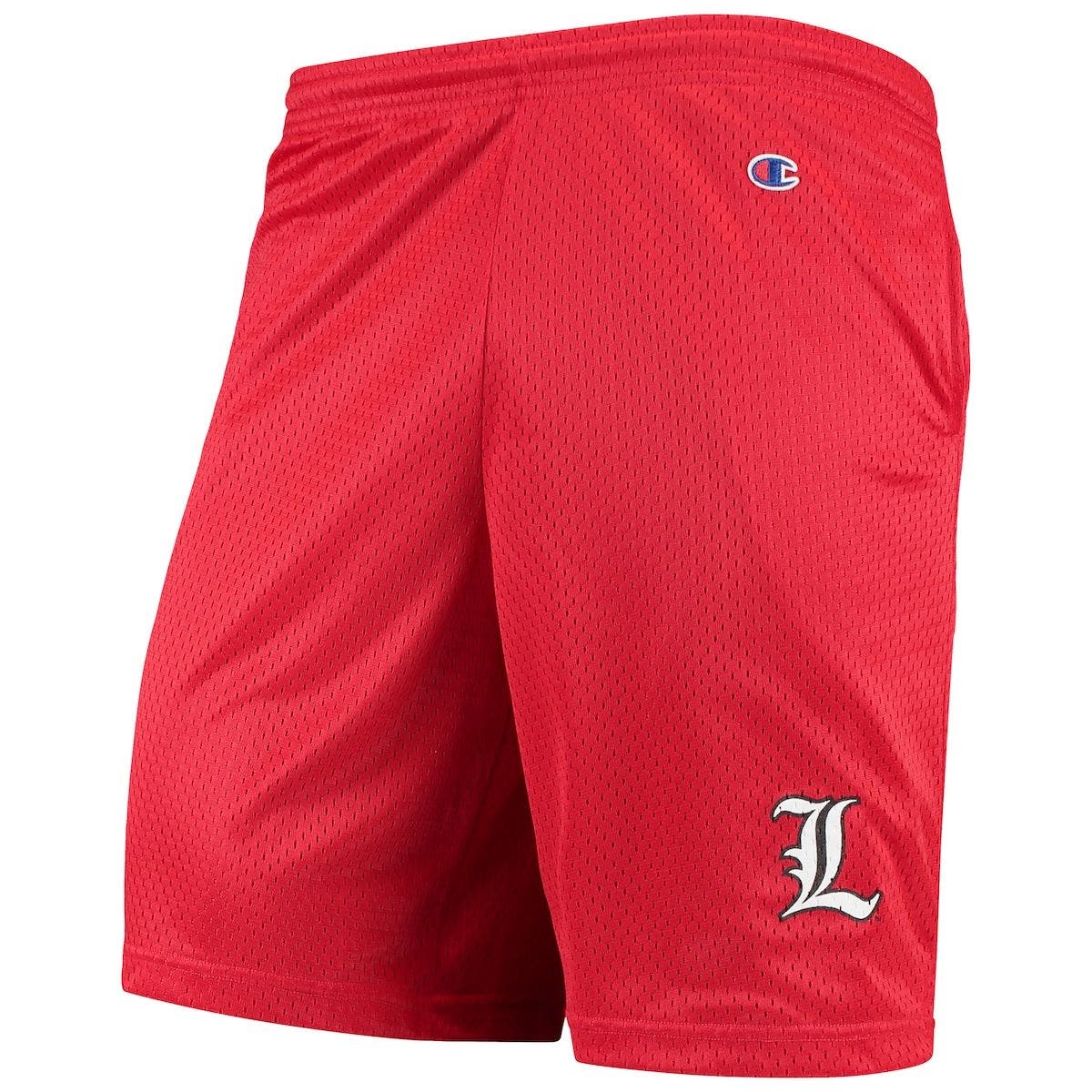 champion red mesh shorts