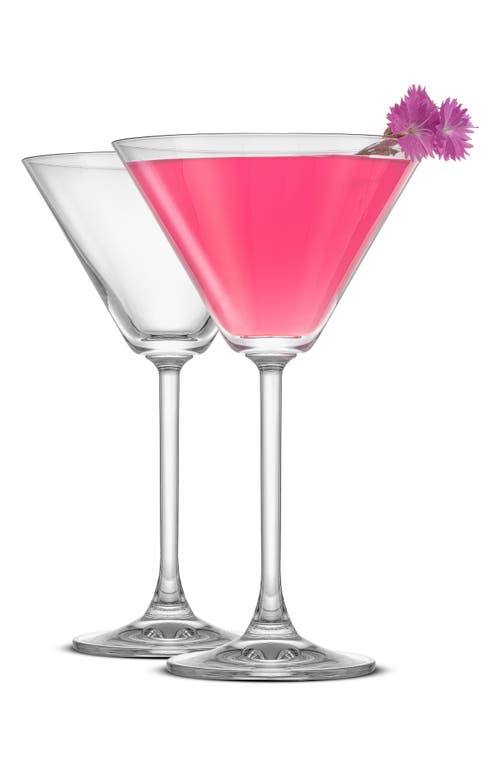 Joyjolt Olivia Set Of 4 Martini Glasses In Clear