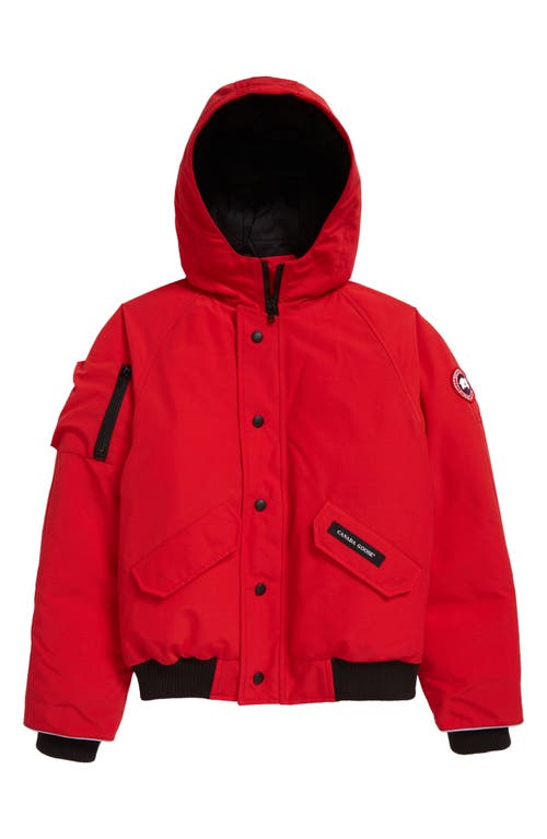 Canada Goose Kids' Rundle Down Bomber Jacket in Red