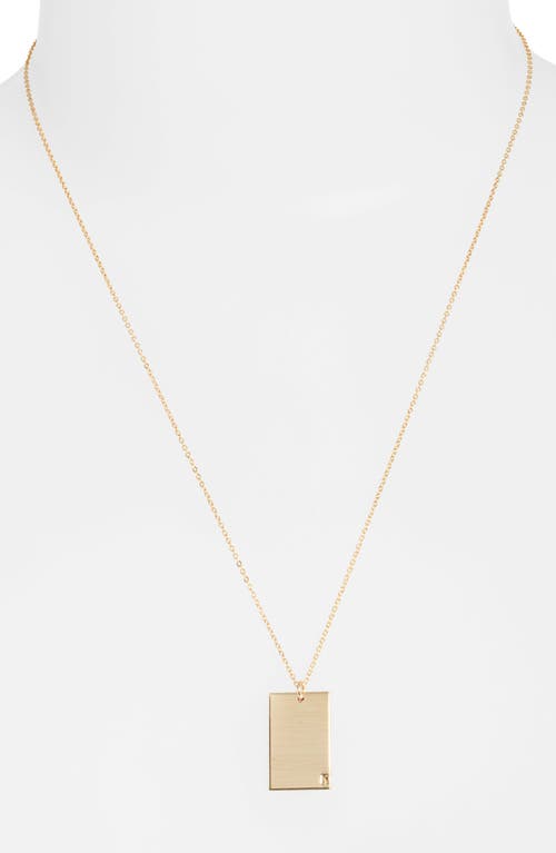 Set & Stones Goldie Initial Tag Pendant Necklace In Gold/k