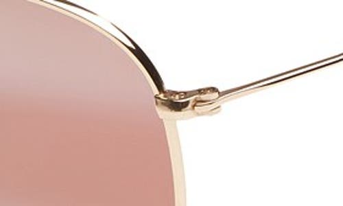 Maui Jim Cliff House 59mm Polarized Aviator Sunglasses In Gold/maui Rose