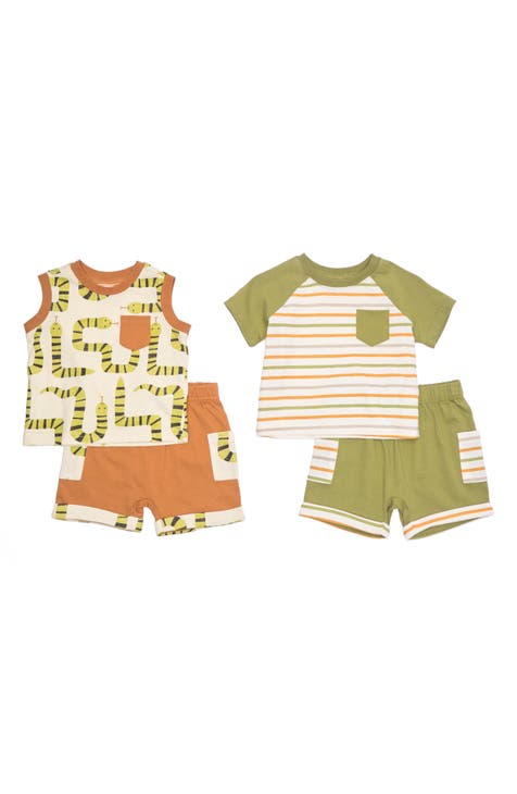 Colorblock 4-Piece Outfit Set (Baby)