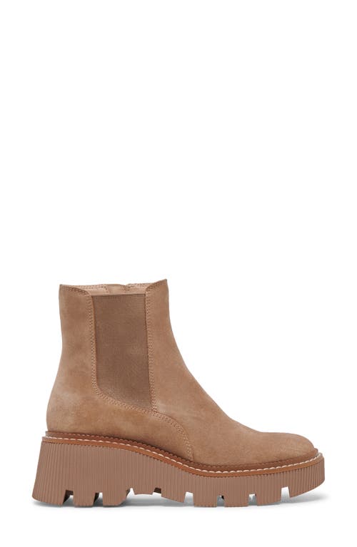 Shop Dolce Vita Emmet H2o Waterproof Platform Bootie In Mushroom Suede H2o