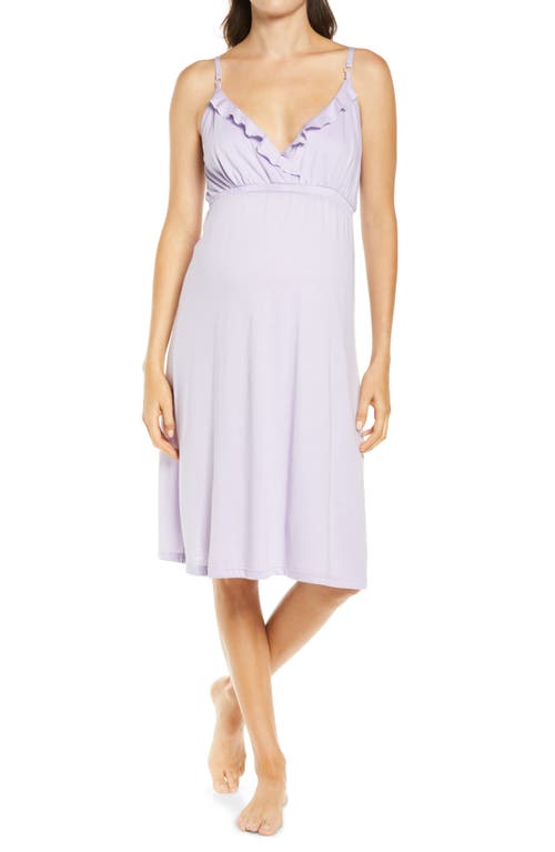 Belabumbum Elle Nursing/Maternity Nightgown in Lilac at Nordstrom, Size Large