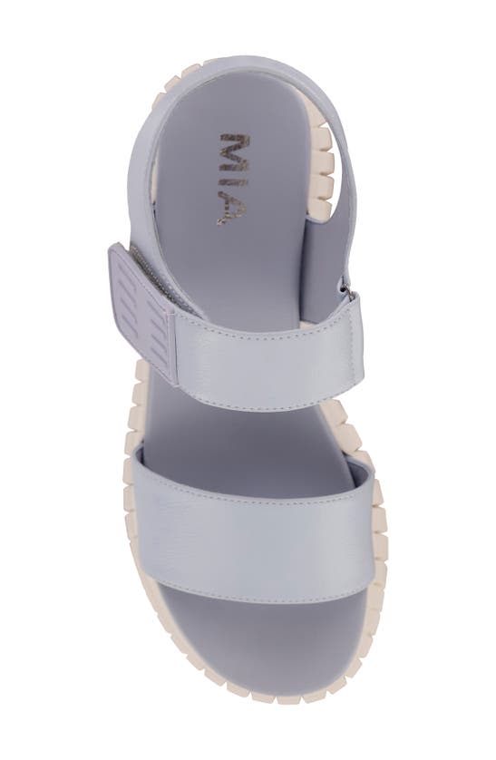 Shop Mia Yuri Platform Wedge Sandal In Light Blue