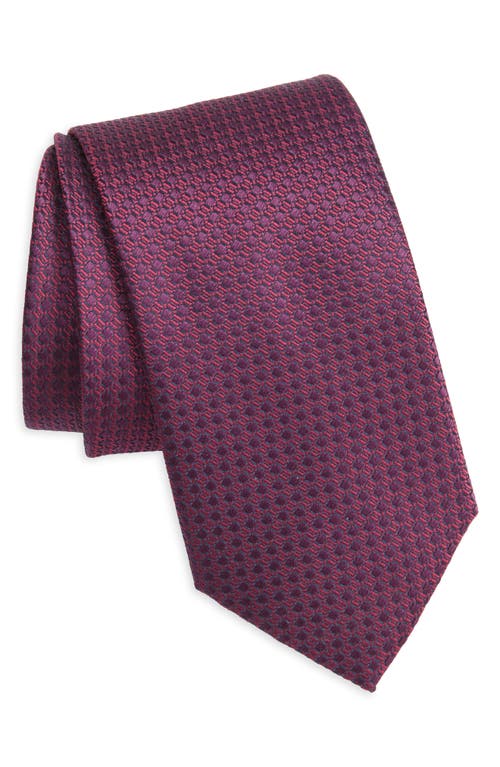 Shop Canali Solid Silk X-long Tie In Dark Pink