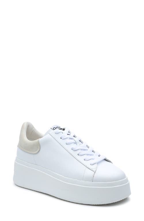 Ash Moby Platform Sneaker In White/eggnog