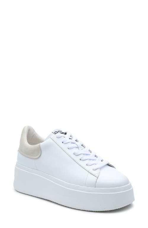 Shop Ash Moby Platform Sneaker In White/eggnog