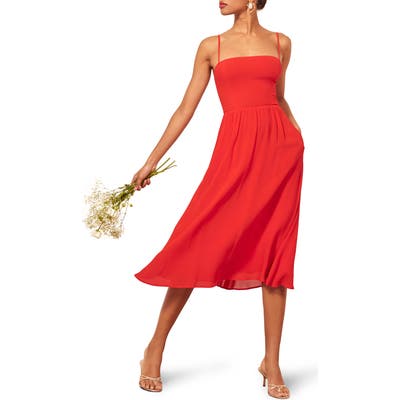 Reformation Rosehip Fit & Flare Dress