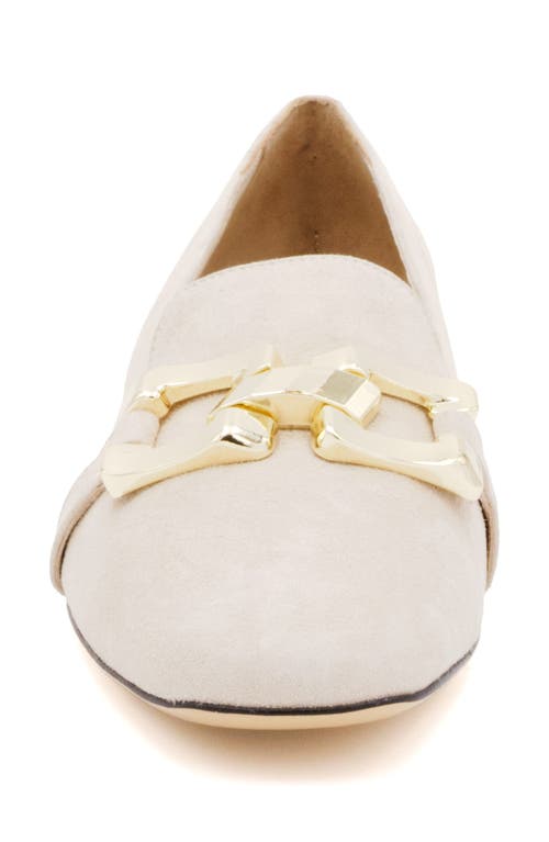 Amalfi By Rangoni Galatea Bit Loafer In Beige Cashmere/gold Chain