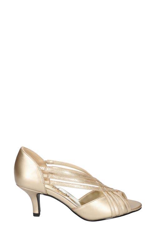 Shop Easy Street Oceana Strappy Sandal In Gold Metallic