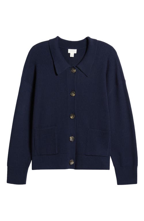 Shop Treasure & Bond Oversize Cardigan In Navy Blazer