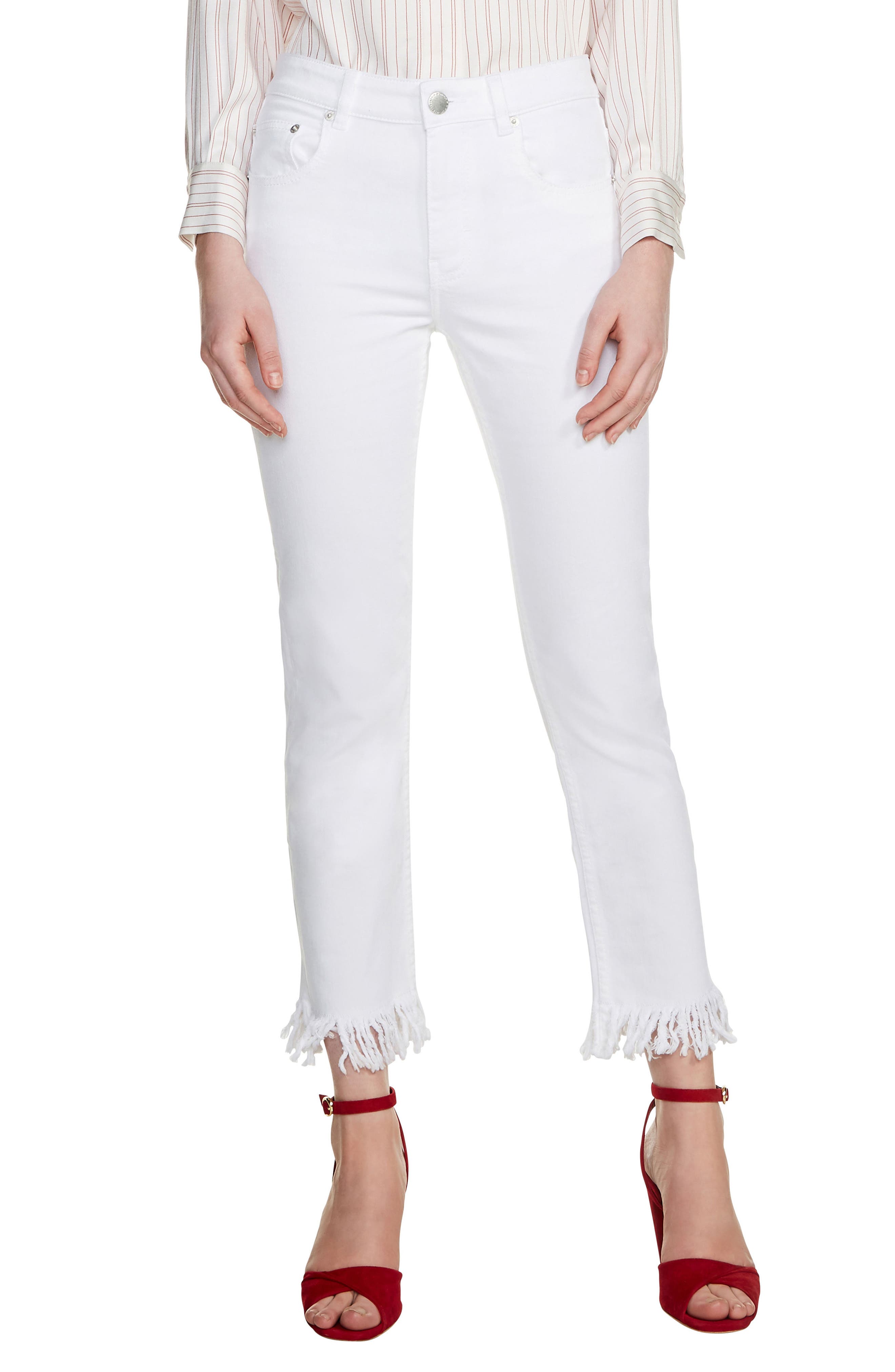 fringe leg jeans