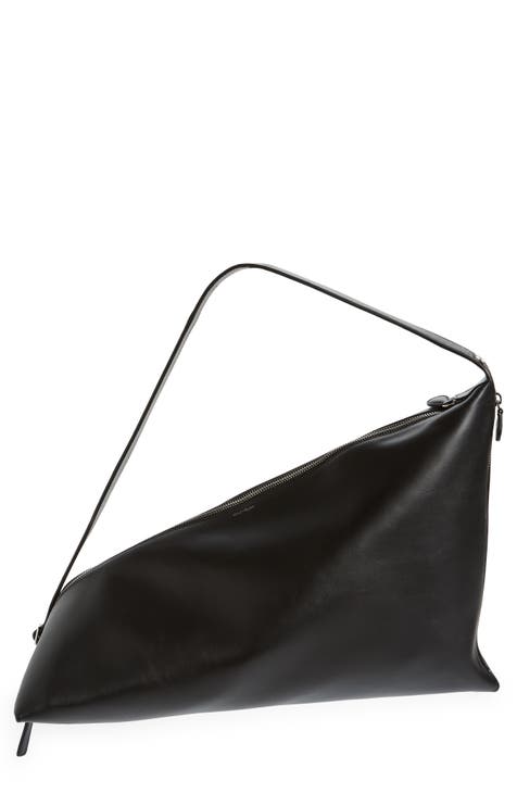 COURREGES PARIS Vintage Black Leather Shoulder Bag - Made In FRANCE - Very  Rare!