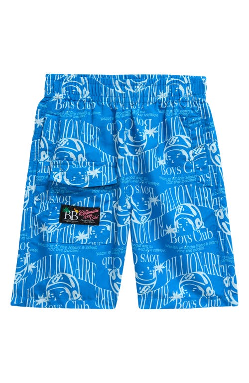 Shop Billionaire Boys Club Kids' Paradise Nylon Shorts In Sky Diver