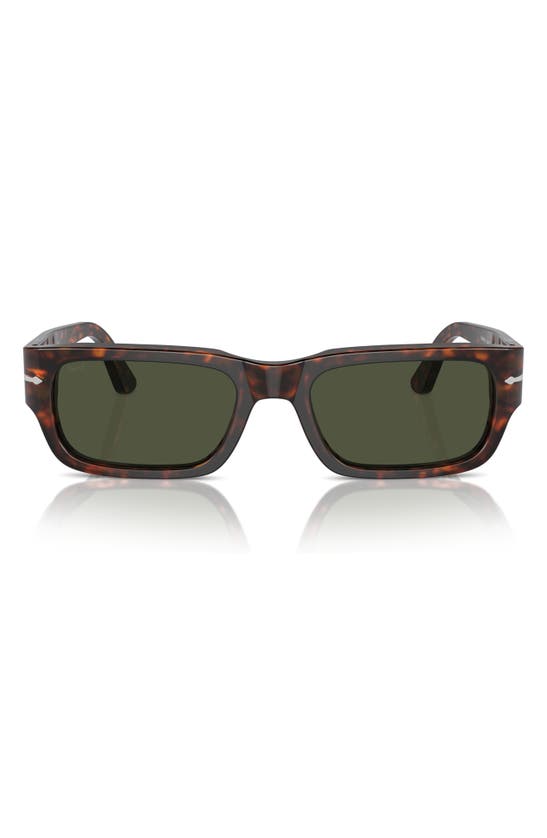 Shop Persol Adrien 55mm Rectangular Sunglasses In Havana