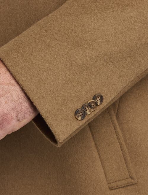 Oak Hill Premium By Dxl Oak Hill Premium Wool-blend Overcoat In Camel