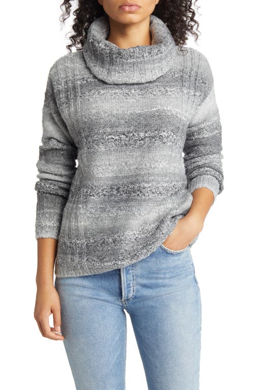 caslon(r) Space Dye Turtleneck Sweater in Grey Combo