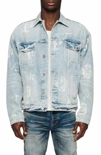 THE WILD COLLECTIVE Men's The Wild Collective Black D.C. United Denim  Full-Button Bomber Jacket