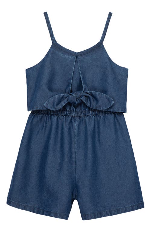 Habitual Kids Kids' Tie Front Denim Romper Indigo at Nordstrom,