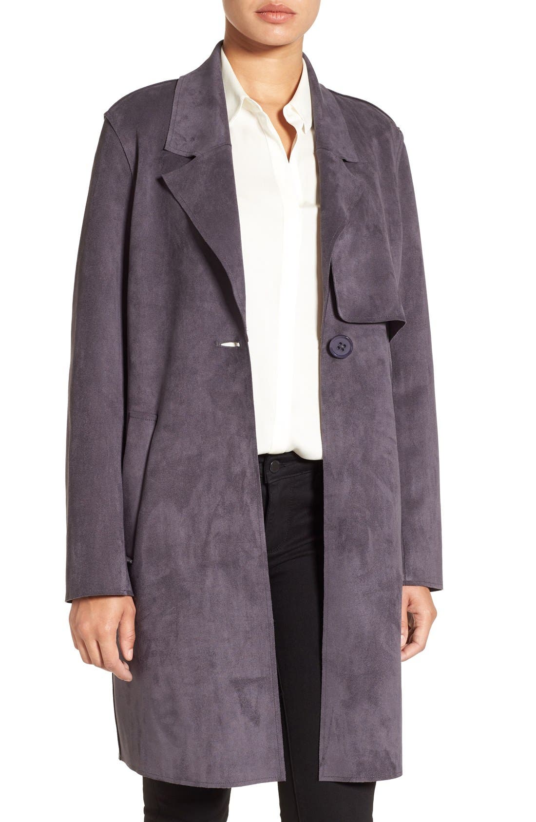 Cole New York Sueded Trench Coat Nordstrom