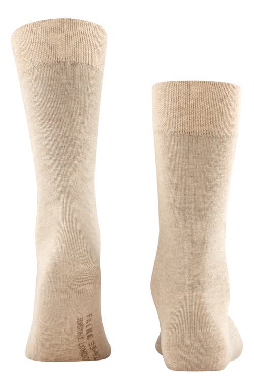 Falke Sensitive London Cotton Blend Socks In Sand Melange